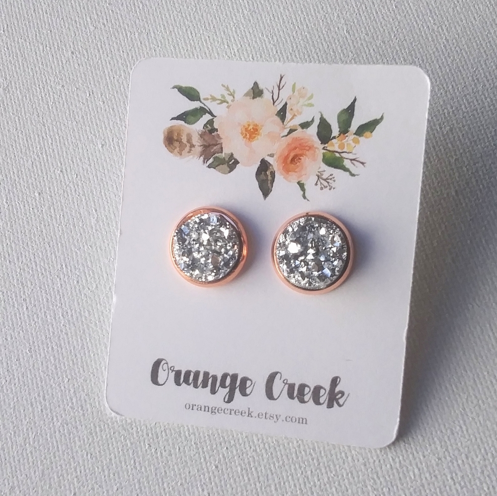 Druzy Stud Earrings